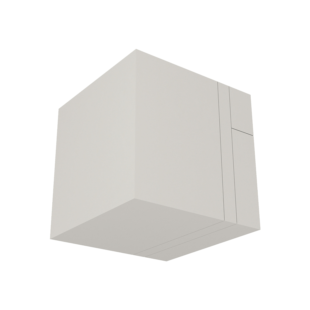 Nama Mondi Up Cube Wall Light switched on, set on a grey background alternative image