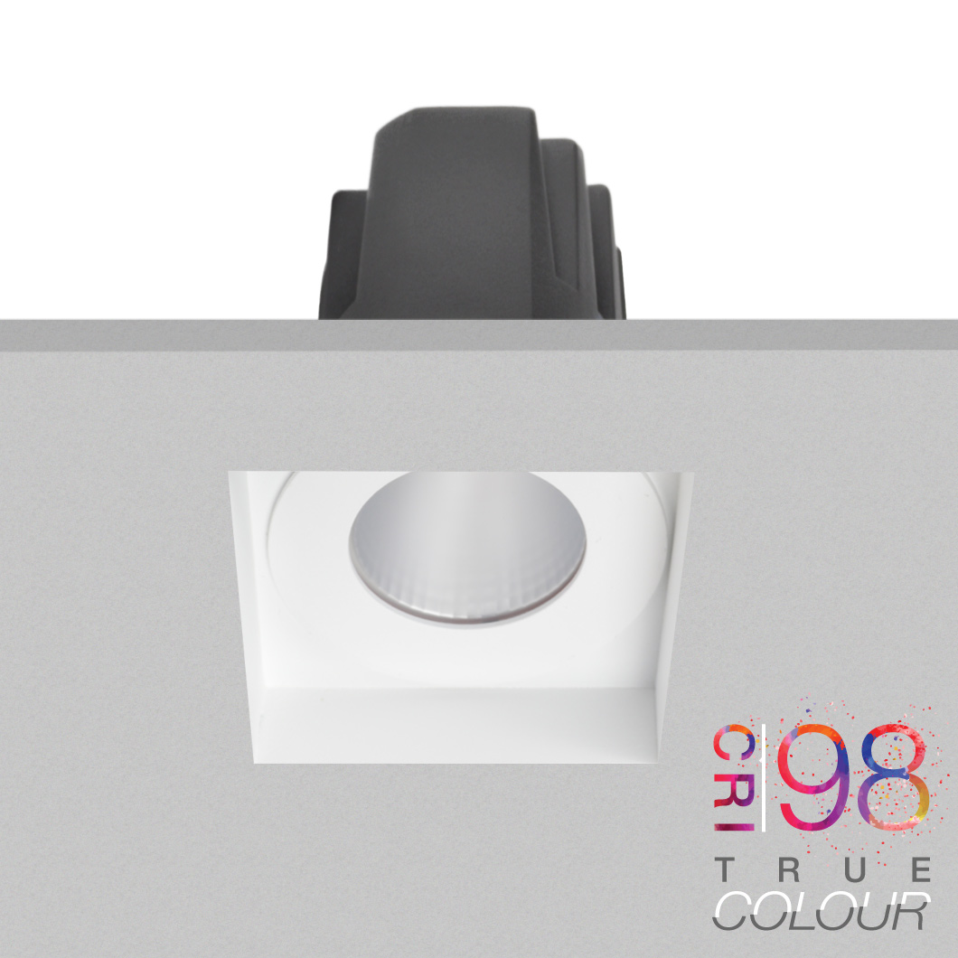 Square recessed spot light for mounting in ceiling, super bright warm led  alternative image