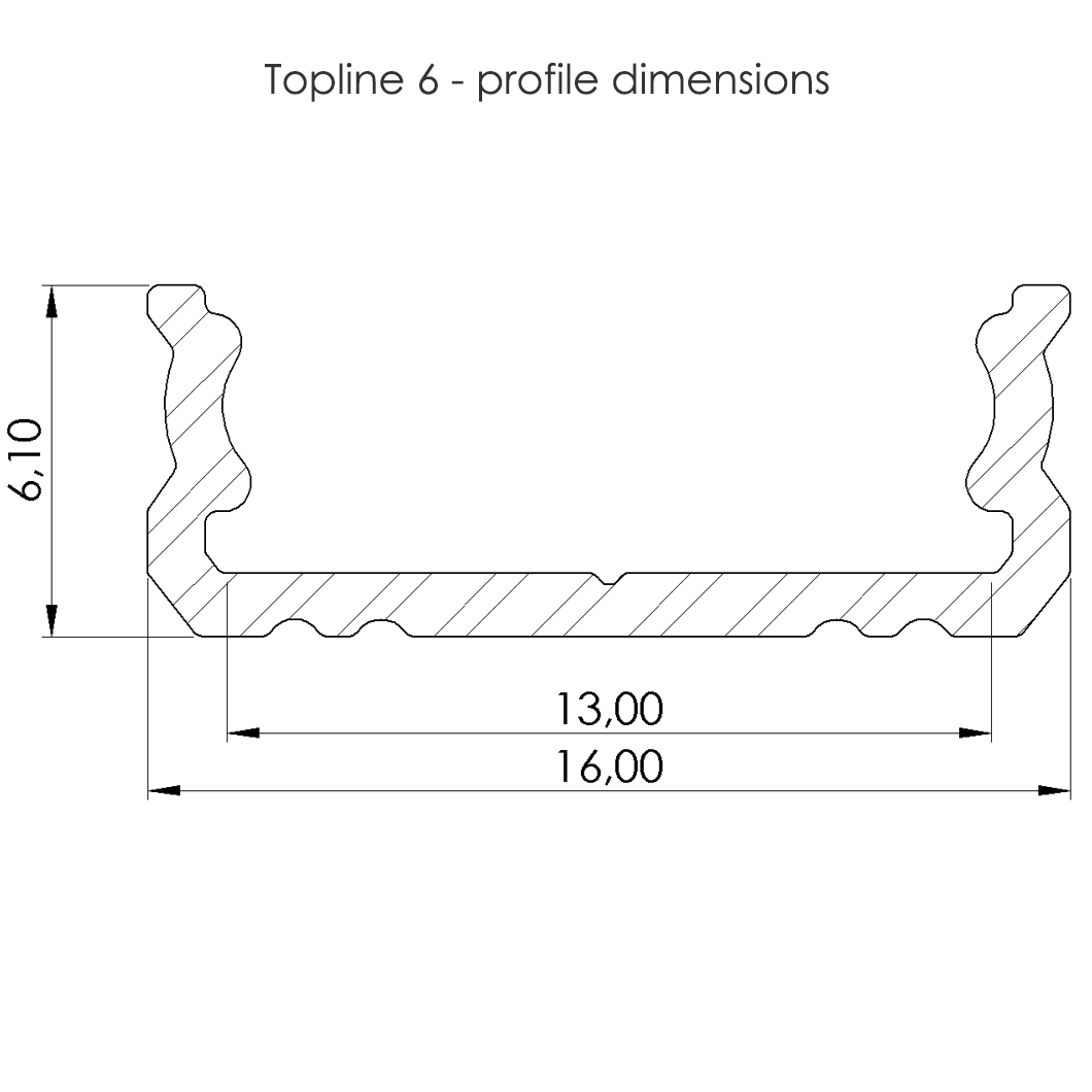 DLD Topline 6 Surface Mounted Linear LED Profile| Image:2