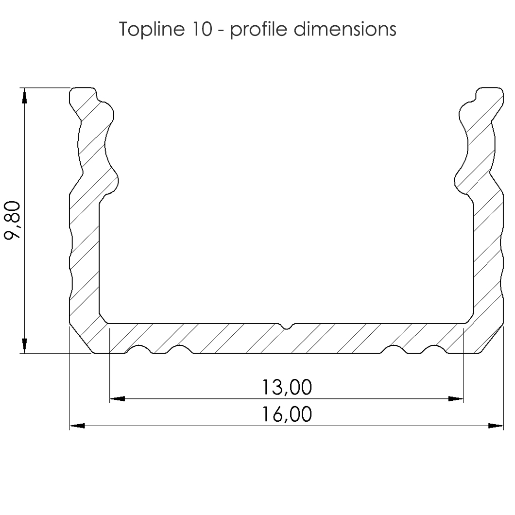 DLD Topline 10 Surface Mounted Linear LED Profile | Image:2