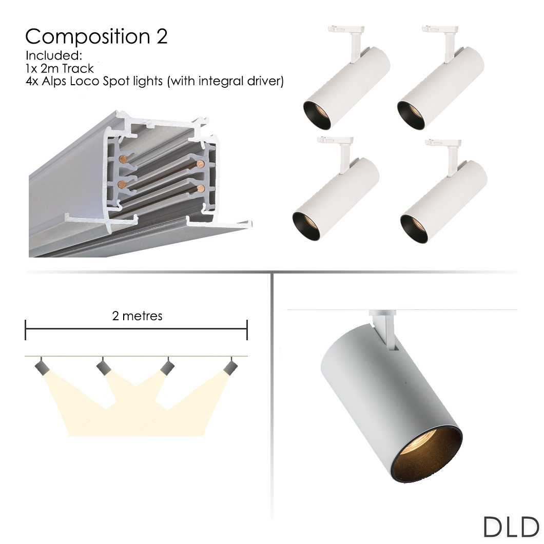 DLD Alps LED Recessed Mounted Track System Package - Next Day Delivery| Image:1