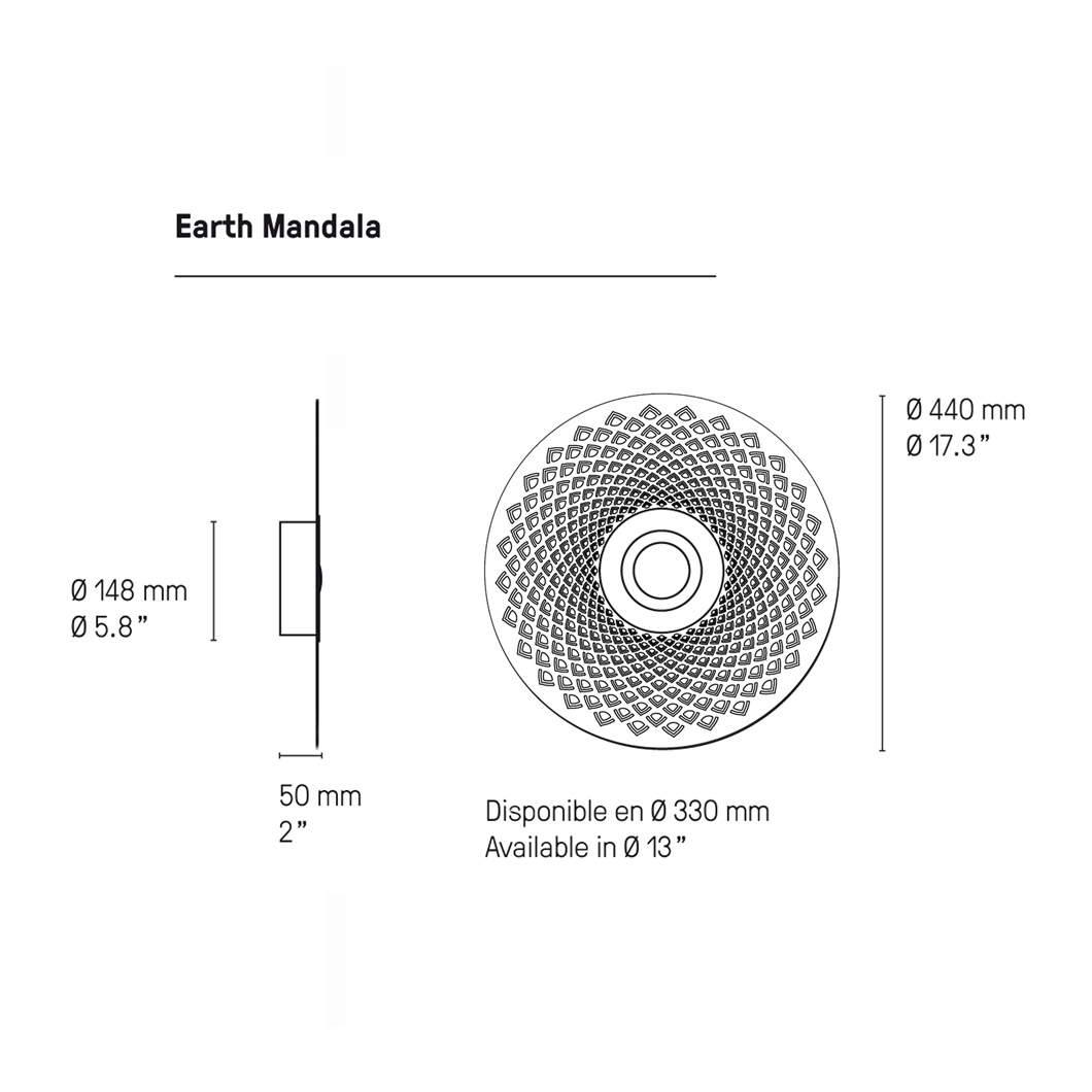 CVL Luminaires Earth Mandala LED Wall Light| Image:6