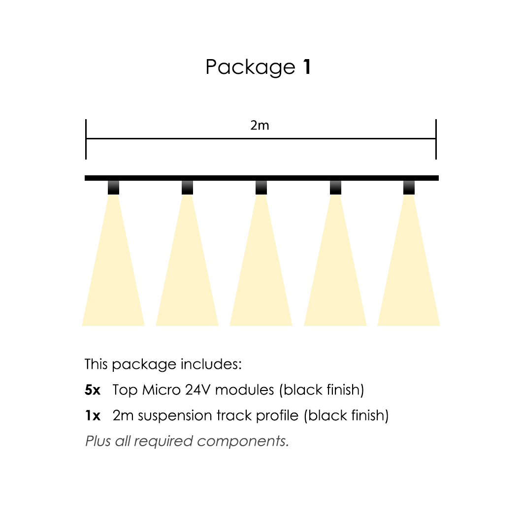 Arkoslight Linear 24V Minimal Suspended Modular Track System Package| Image:0