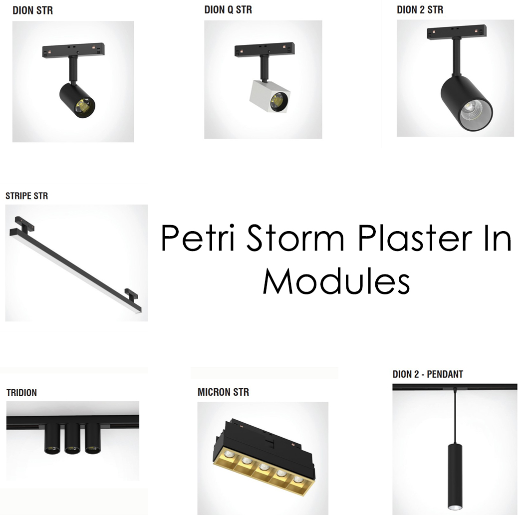 Petri Storm Plaster In 24V Modular Track System| Image:1