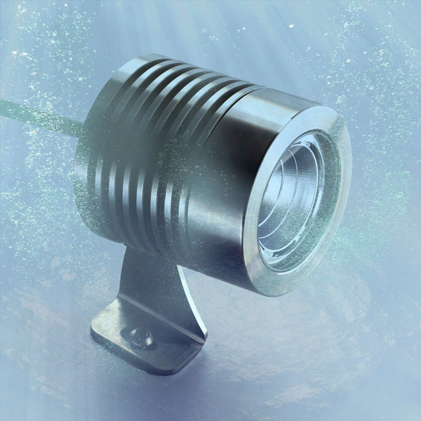 Outdoor Swimming Pool & Pond Underwater Lights: LLD Point spot light in a swimming pool or pond.