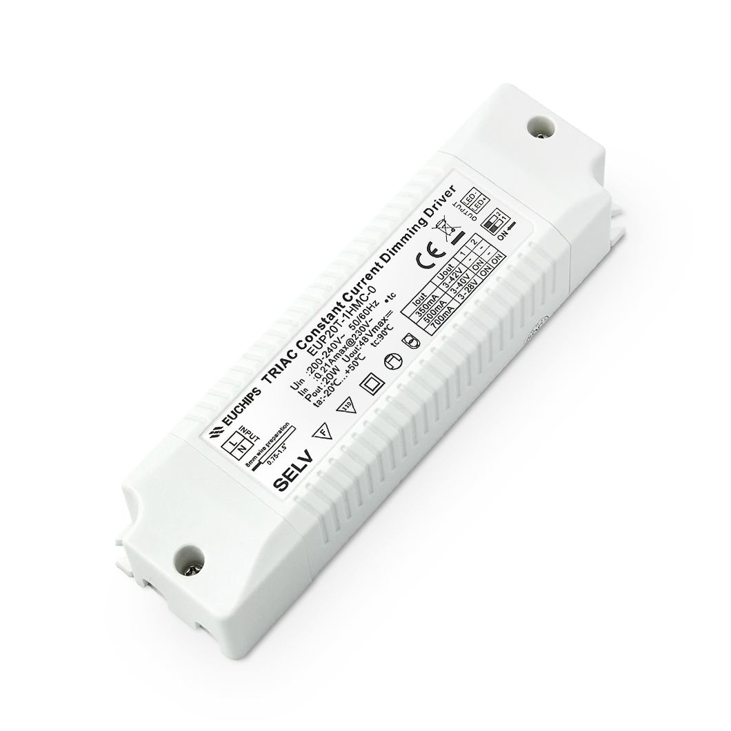 EUP20T-1HMC-0 Constant Current 20W 350mA-700mA Multi-Current Mains Dimming Driver