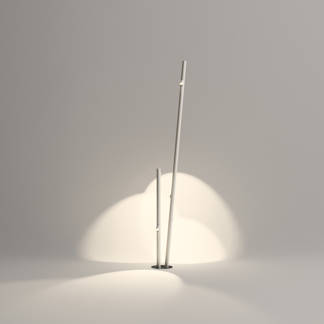 Vibia Bamboo Double Exterior Floor Lamp | Darklight Design | Lighting ...