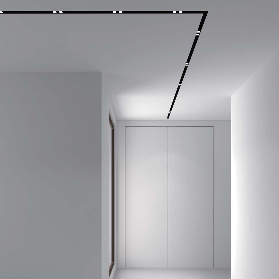 Wall light outlet track