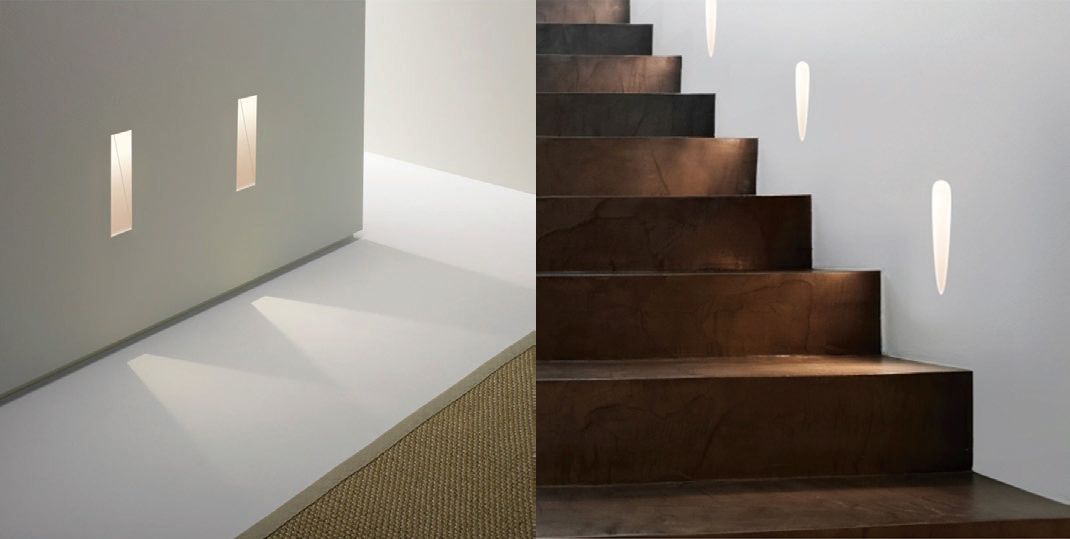 Recessed wall deals lights for stairs