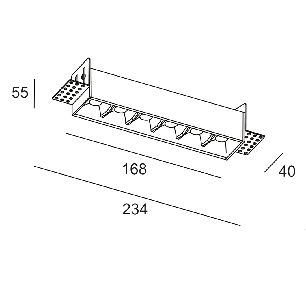 6 recessed online downlight