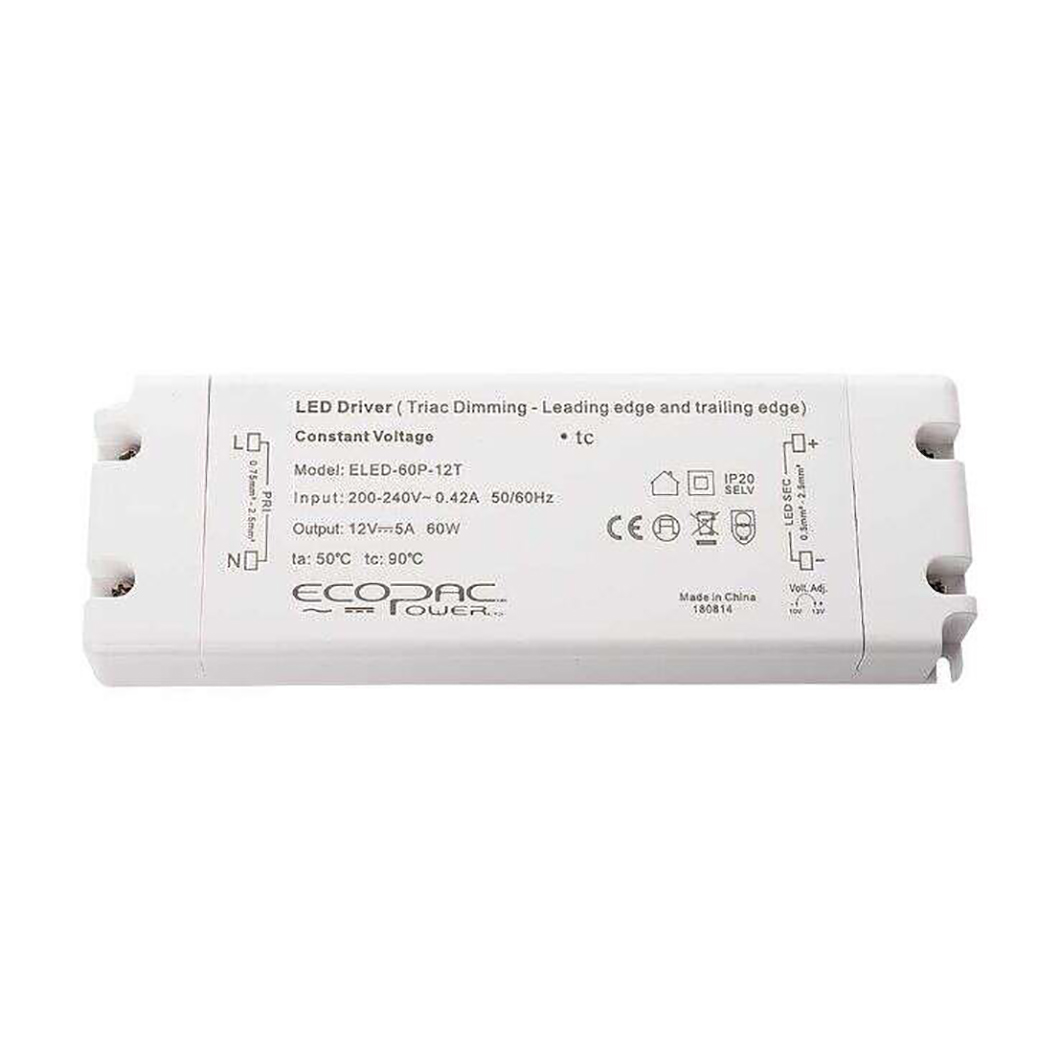 ELED-60P-24T Constant Voltage 60W 24V Mains Dimming Leading + Trailing Edge Driver