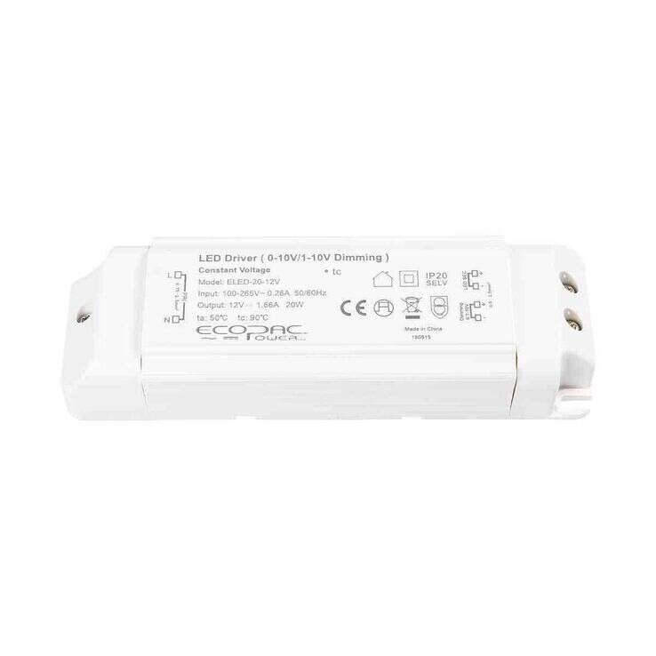 ELED-20-24V Constant Voltage 20W 24V 0-10V Dimming Driver