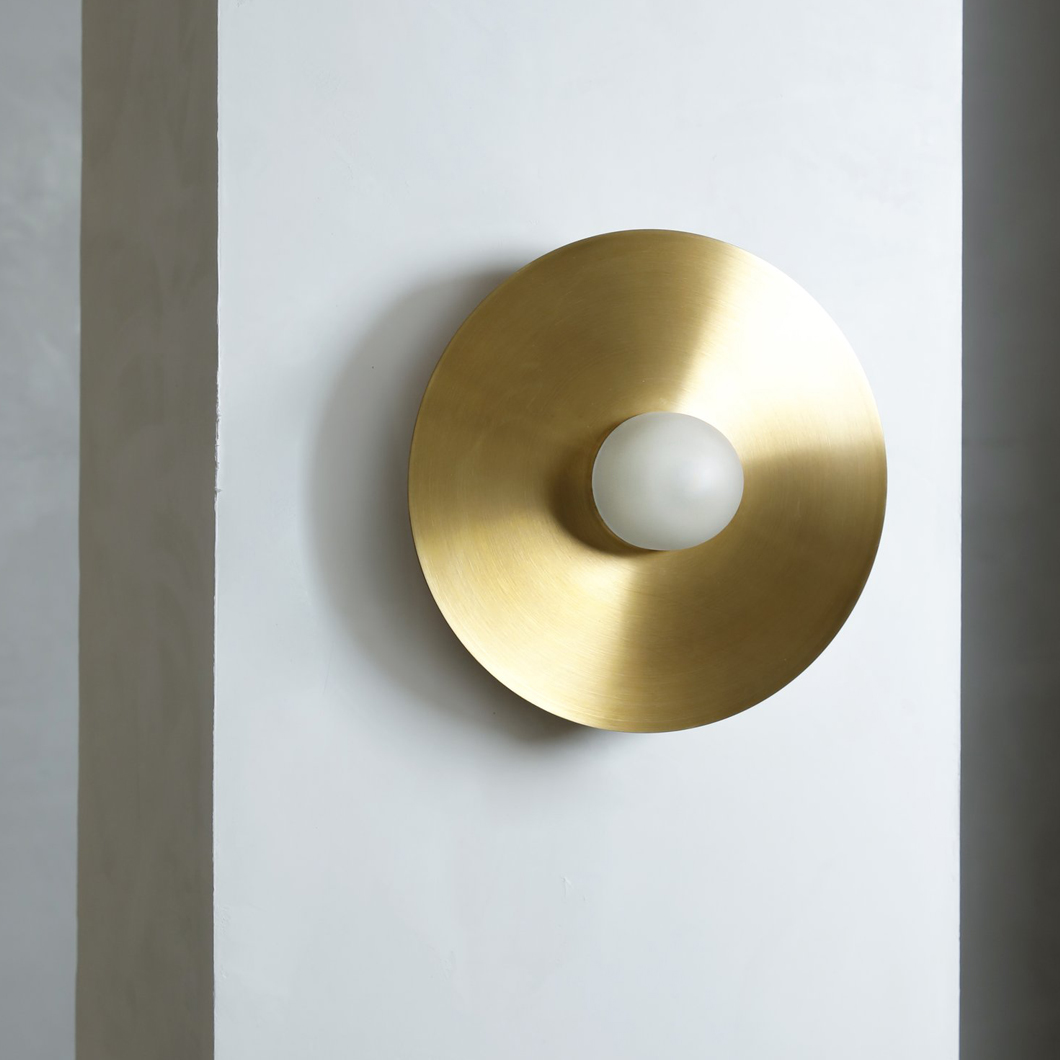 Contain Alba Simple LED Wall Light in brushed brass