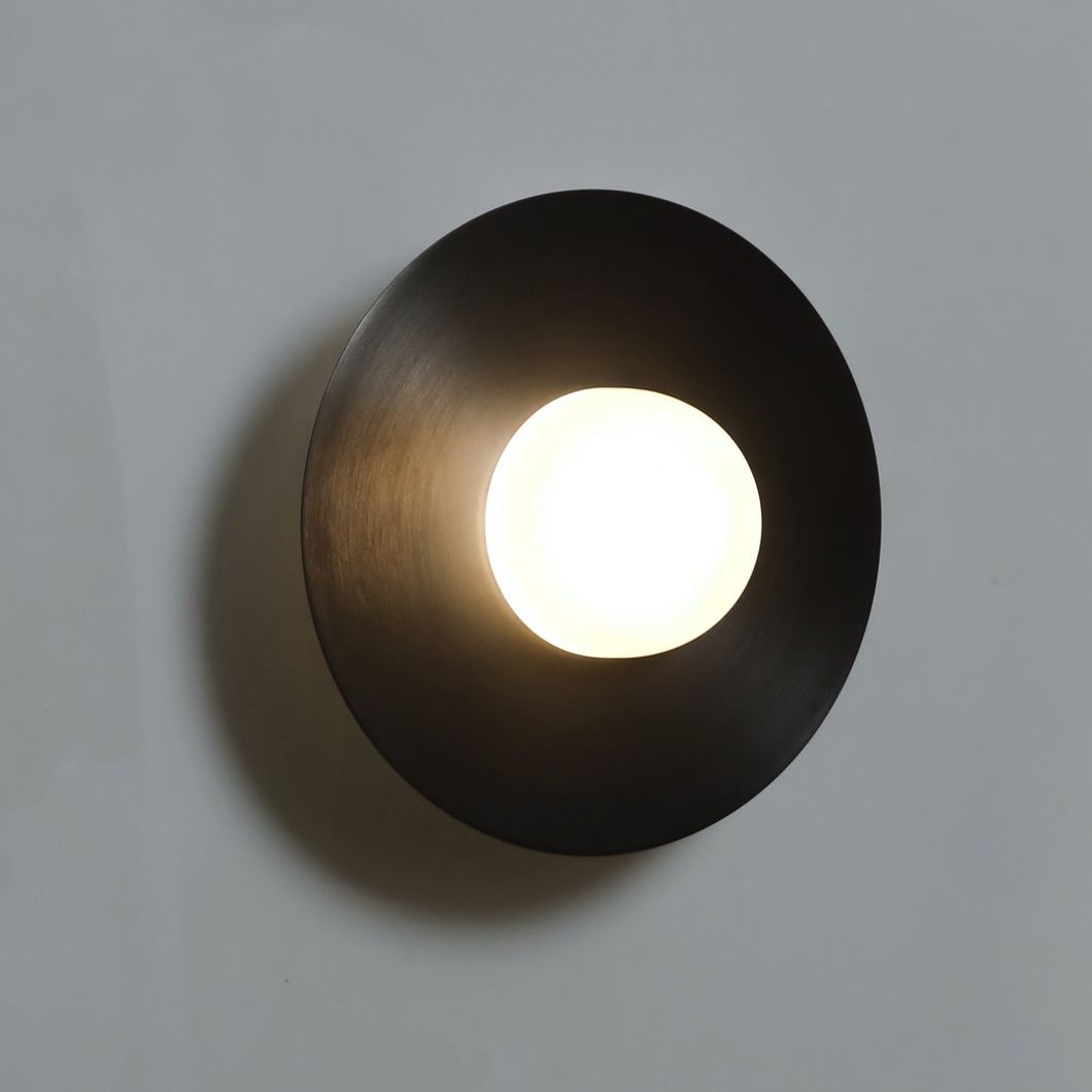 Contain Alba Simple LED Wall Light in brushed aged brass