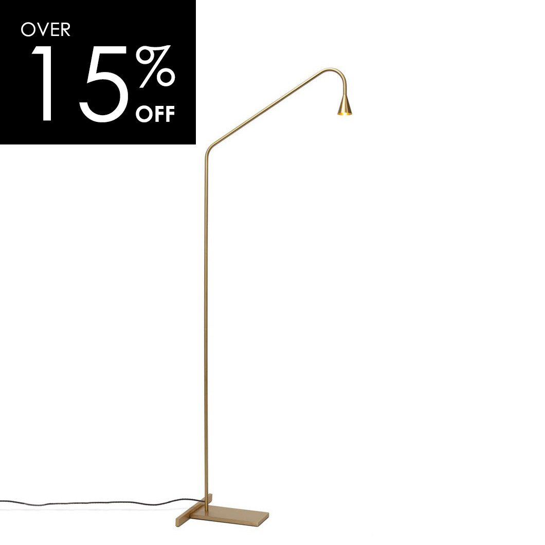 OUTLET Trizo21 Austere Brass LED Floor Lamp| Image : 1