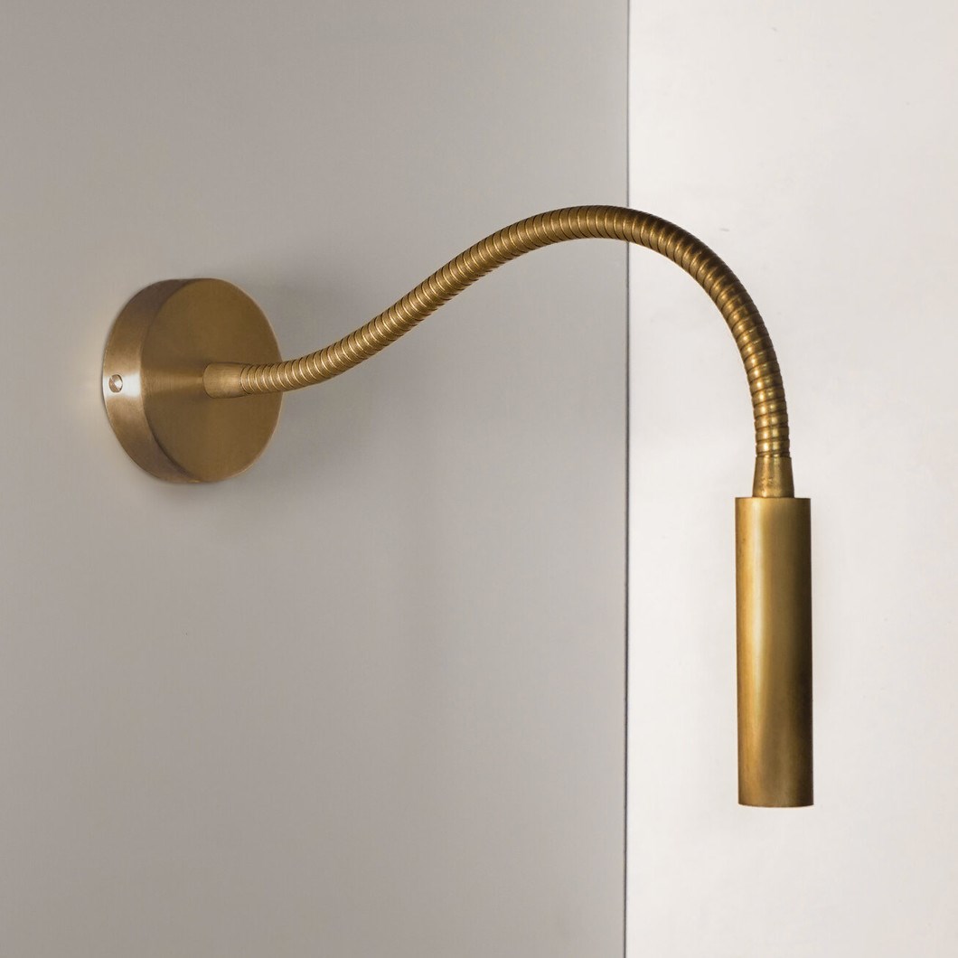 Contain Book Flexo Wall Light with brass finish