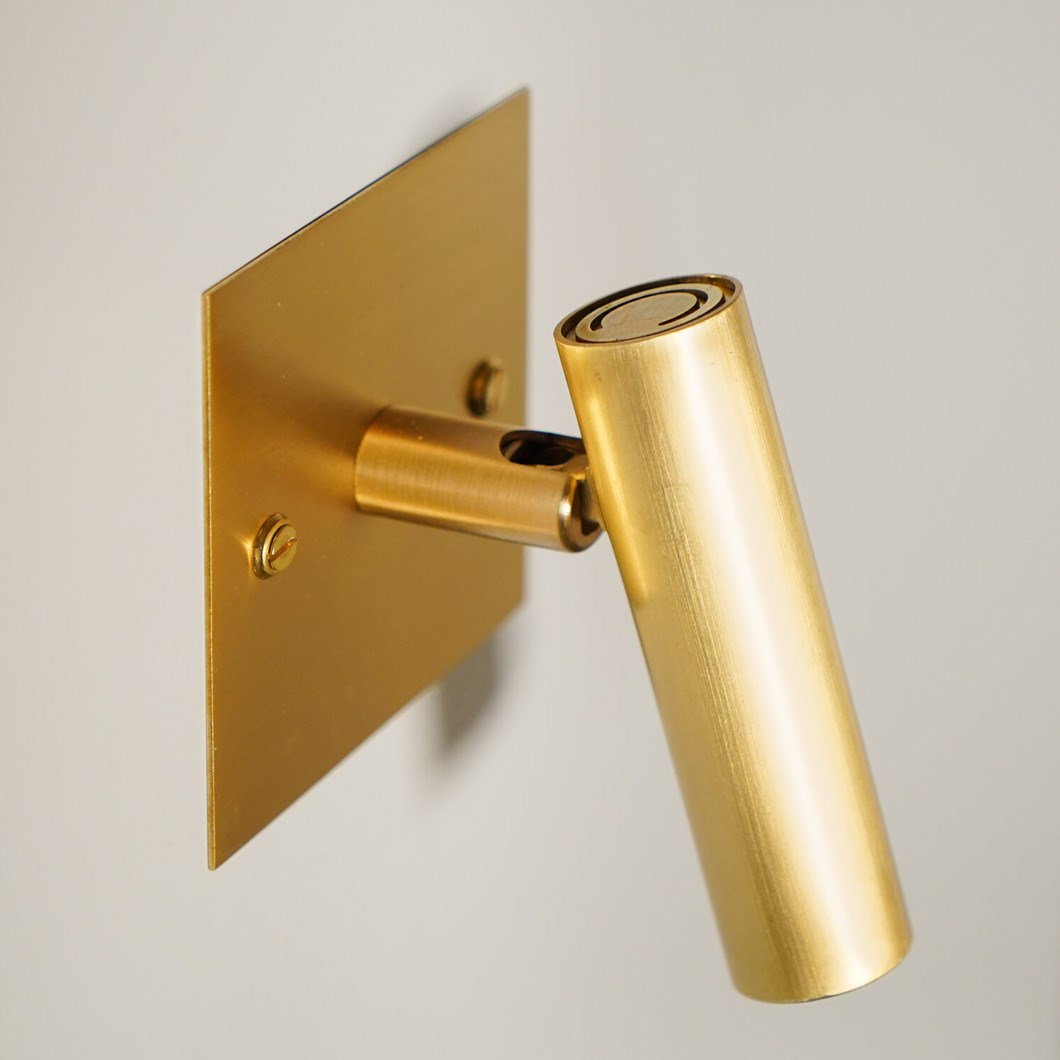 Contain Book Wall Light with brushed brass finish