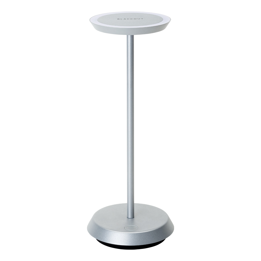 Blackout Flaat Cordless Table Lamp  in anodised silver