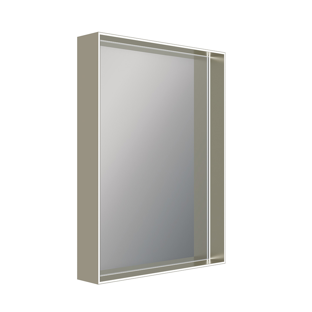 Top Light Deep Light IP44 LED Mirror in champagne