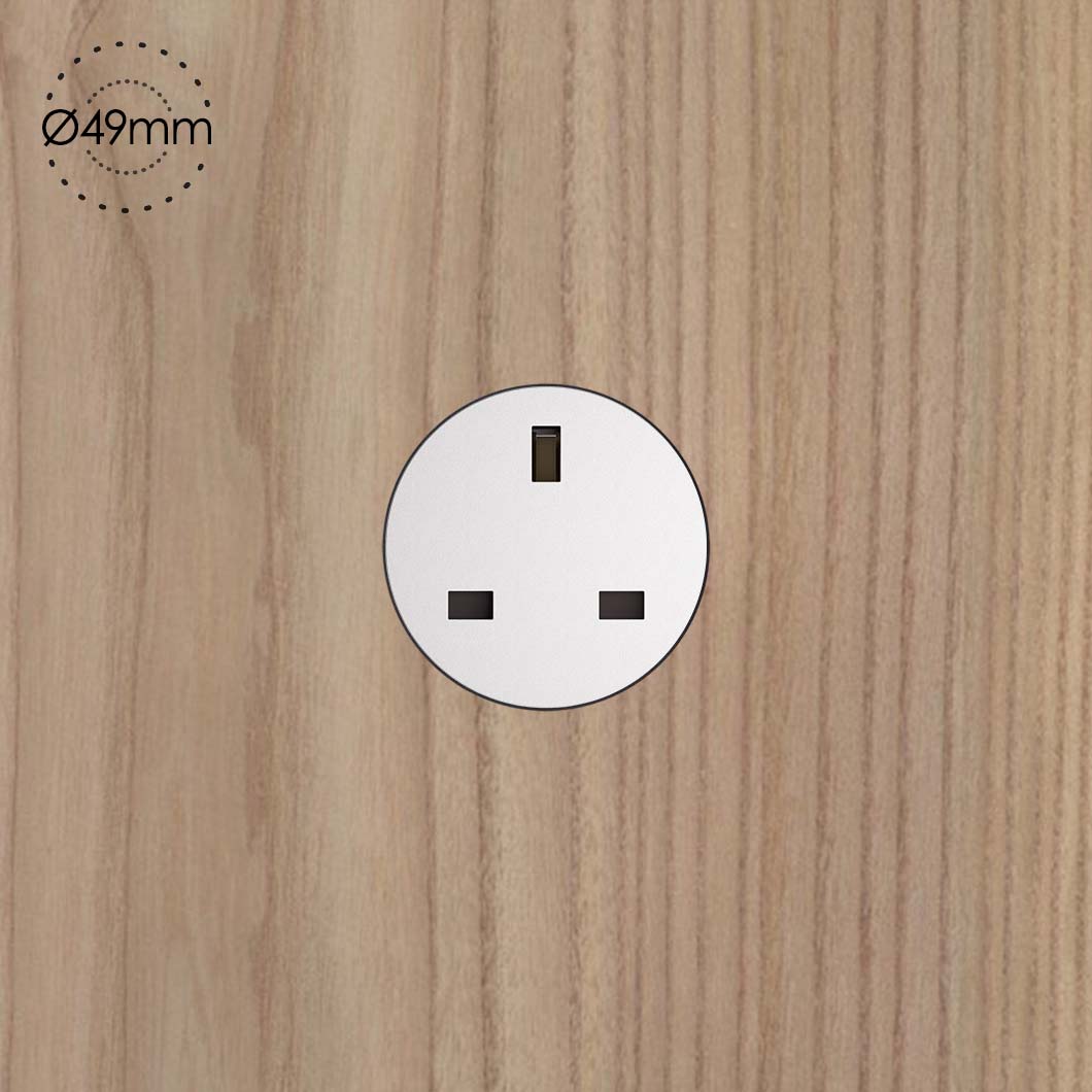 Rond Unifit Trimless Wired Switchless Power Socket